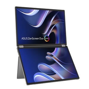 ASUS ZenScreen Duo OLED MQ149CD monitor komputerowy 35,6 cm (14") 1920 x 1200 px WUXGA Srebrny