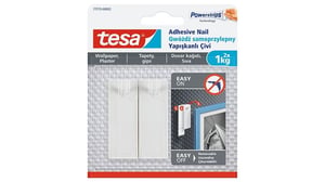 TESA Adhesive Nail Interior Tool Hook, Clear, 2 pcs.