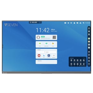 V7 IFP7502-V7PRO interaktives Whiteboard 190,5 cm (75") 3840 x 2160 px Touchscreen Schwarz USB / Bluetooth