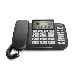 Gigaset DL580 telefon Telefon analogowy Nazwa i identyfikacja dzwoniącego Czarny