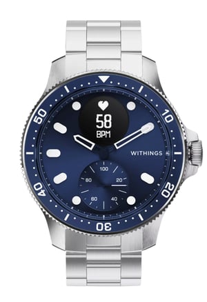 Withings SCANWATCH HORIZON 4.32 cm (1.7") 43 mm Analog Blue GPS