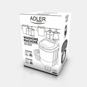 Adler AD 8051 pralka Od góry 3 kg Niebieski, Biały