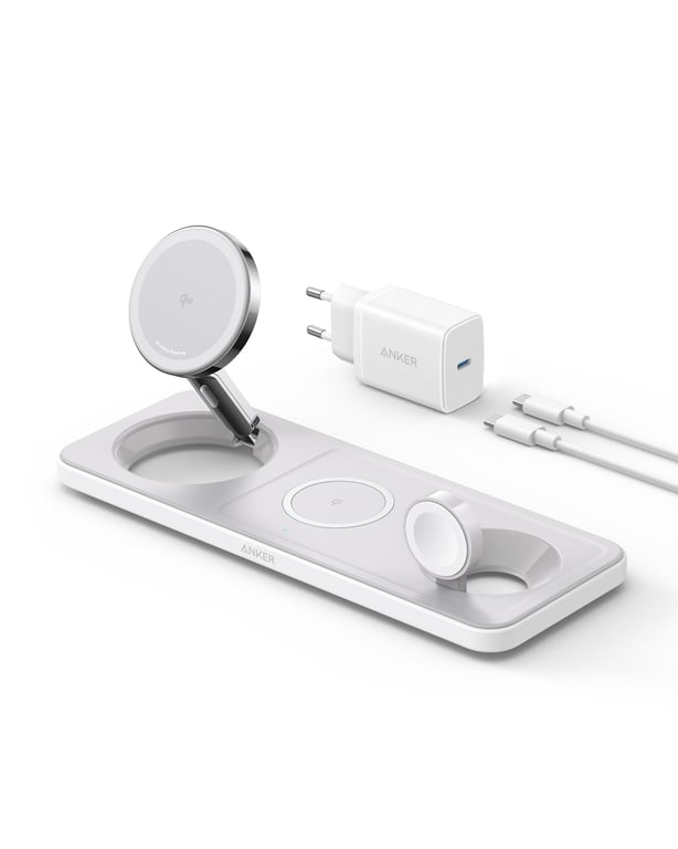 Anker MagGo Uniwersalne Biały USB Bezprzewodowe ładowanie Szybkie ładowanie Wewnętrzna