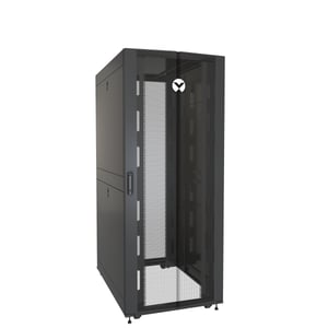 Vertiv VR3350 42U-Rack, freistehendes Rack, schwarz, transparent
