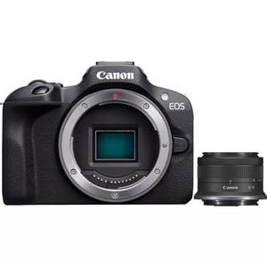 Canon EOS R100 + RF-S 18-45mm F4.5-6.3 IS STM Kit Bezlusterkowiec 24,1 MP CMOS 6000 x 4000 px Black