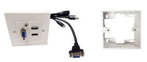 Vivolink WI221293 HDMI- + VGA- + USB-A- + 3,5-mm-Anschluss, weiß