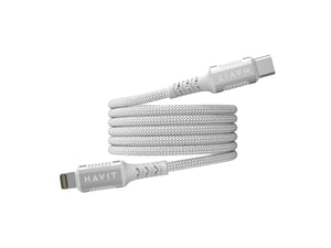 Havit CB6298 - kabel magnetyczny USB typu C-Lightning, 1 m (biały)