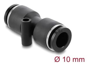 DeLOCK 60744 Pneumatikanschluss/Kupplung, schwarz, Metall, Kunststoff, Innengewinde, 1 Stück.
