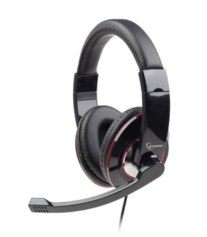 Gembird MHS-U-001 hörlurar/headset, trådbundet, huvudbåge, samtal/musik, svart