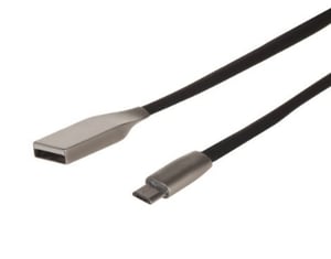 Maclean MCTV-833B USB 2.0 Cable, 1 m, USB A to Micro-USB B, Black