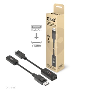 CLUB3D CAC-1088 adapter kablowy 0,21 m DisplayPort HDMI Schwarz