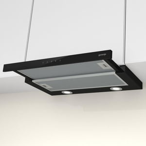 Gorenje TH64E4BG Pół wbudowany (wyciągany) Czarny 450 m³/h