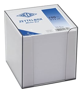 Wedo 270 2650 Square Transparent and White Sticky Notes, 700 sheets.