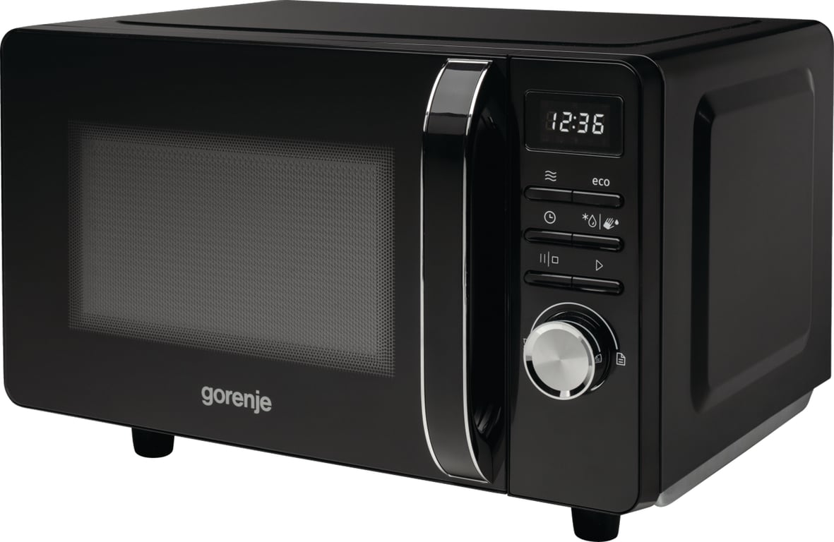 Gorenje MO20S4BC Czarny Mikrofalówka Solo Blat 20 l 700 W