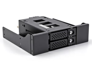 DeLOCK Tragbares Slim-Gehäuse für 2 x 2,5″ U.2-NVMe-SSDs mit 5,25″-Rahmen