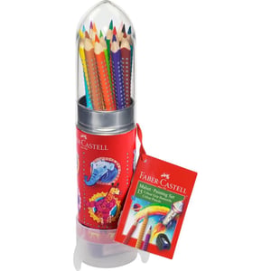 Faber-Castell 112457 Pencil Grip Standard Pencil Grip Blue, Orange, Purple, Yellow