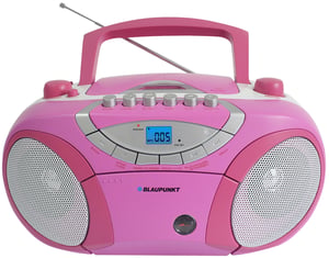 Blaupunkt BB15PK – tragbares Stereosystem, digital, 2 W, AM, FM, grau, rosa, MP3-Player