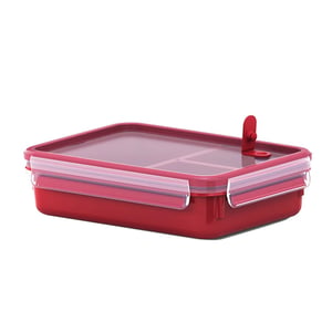 EMSA 517775 1.2 L Food Storage Container, Red, Transparent, 1 pc.