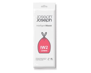 Joseph Joseph IW2 4-liter trash bag, clear, 50-pack