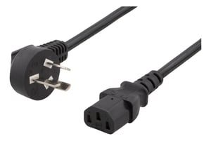 Deltaco DEL-109CHI Power Cord, Black, 2 m, IEC C13