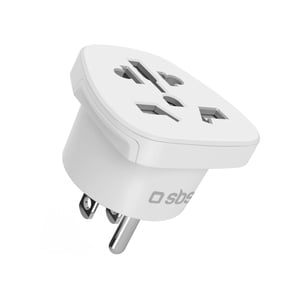 SBS TEADAPTUSWORLD adapter wtyczek zasilających Typu B Uniwersalne Biały