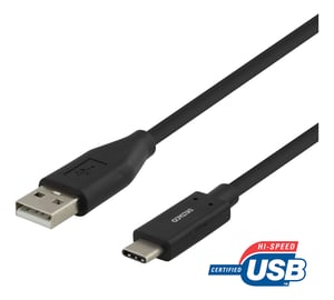 Deltaco USBC-1004M kabel USB USB 2.0 1 m Czarny