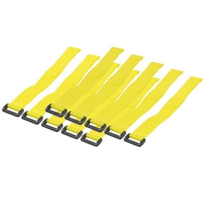 Techly 300 x 20 mm Kabelbinder aus Nylon, gelb, 10 Stück.