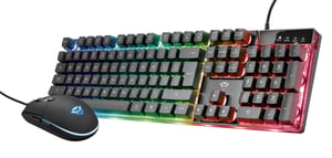 Trust GXT 838 Azor tangentbord Medföljande USB-gamingmus Svart