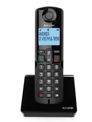 Alcatel S280 EWE Telefon w systemie DECT Nazwa i identyfikacja dzwoniącego Czarny