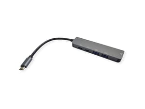 VALUE 12.99.1137 dockningsstation, kabelansluten USB 3.2 Gen 1 (3.1 Gen 1) Type-C, svart, grå