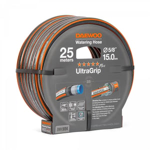 Daewoo DWH5124 trädgårdsslang 25 m Kolfiber, polyvinylklorid (PVC) Svart, grå, orange