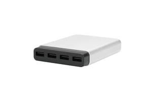 JustMobile PA-188EU ładowarka do urządzeń przenośnych Uniwersalne Czarny, Srebrny USB Wewnętrzna