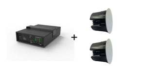 Vivolink Audiopack Subwoofer 6,5 40 W + 2 x Premium-Deckenlautsprecher (limitiertes Bundle-Angebot) Schwarz, kabelgebunden, 110 W