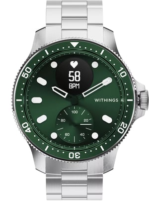 Withings ScanWatch Horizon 4.32 cm (1.7") PMOLED 43 mm Hybrid Stainless Steel GPS