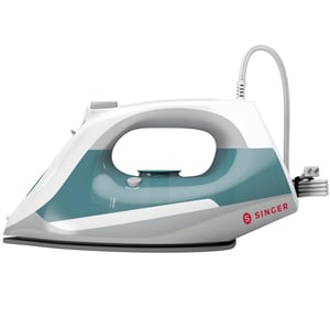 SINGER Steam Choice 1.0 Trocken- und Dampfbügeleisen Keramiksohle 2200 W Farbe: Aqua, Weiß