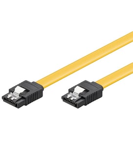 Goobay CAK SATA 600-020 CLIP 0,2 m SATA-Kabel 0,2 m SATA 7-polig Schwarz, Gelb