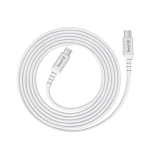 Crong Armor Link - Kabel 100W PD 5A USB-C do USB-C 200cm (biały)