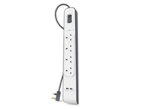 Belkin BSV401VF2M Surge Protector, White, 4 x Power Outlets, 2 m