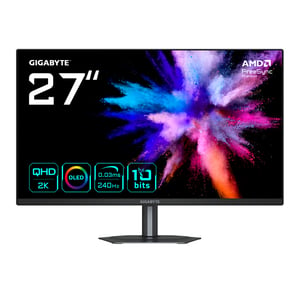GIGABYTE GO27Q24 monitor komputerowy 68,6 cm (27") 2560 x 1440 px Quad HD QD-OLED Czarny