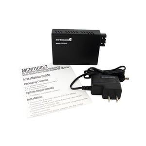 StarTech MCM110SC2 konwerter sieciowy 100 Mbit/s 1310 nm Multifunkcyjny Czarny