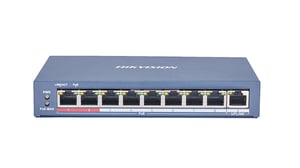 Hikvision DS-3E0109P-E(C) Unmanaged L2 Fast Ethernet (10/100) Netzwerk-Switch mit PoE-Unterstützung Grau