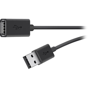 Belkin USB 2.0 A M/F 3m kabel USB USB A 0,48 Gbit/s Czarny
