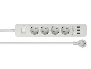 DeLOCK 11206 1.5 m Splitter, 4 x Ethernet Ports, Indoor, White