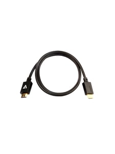 V7 V7HDMIPRO-1M-BLK HDMI-Kabel, HDMI Typ A (Standard), 2 x HDMI Typ A (Standard), Schwarz