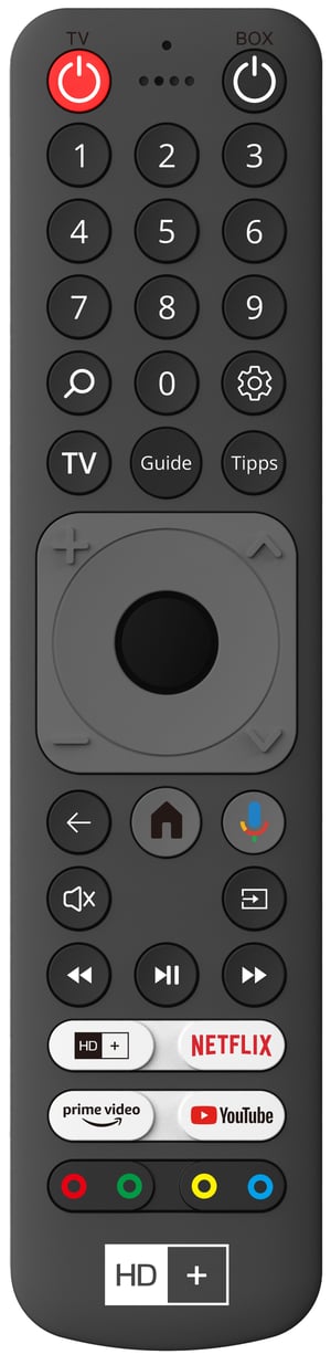 HD+ 22025 przystawka Smart TV HDMI 4K Ultra HD Android Czarny