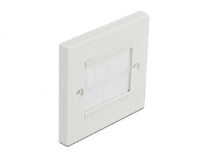 DeLOCK Osłona 86 x 86 mm gospodarki kablami, z biały szczotkowym