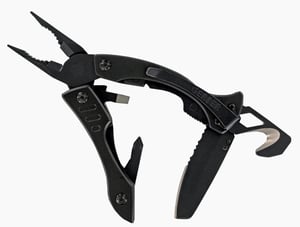 Gerber Crucial multifunktionella tänger, fullstorlek, 5 verktyg. Svart
