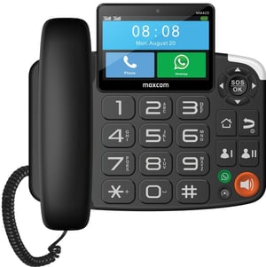 MaxCom MM42D Inteligentny telefon Nazwa i identyfikacja dzwoniącego Czarny