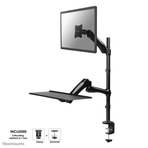 Neomounts FPMA-D500KEYB fäste/stativ för 68,6 cm (27") bildskärmar, skrivbord, svart