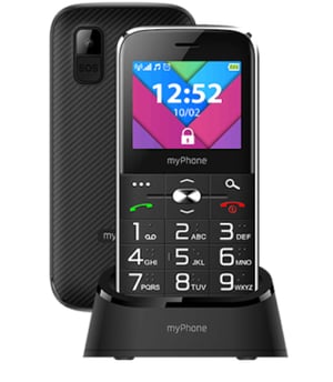 myPhone Halo C 5,59 cm (2.2") 126 g Czarny Telefon dla seniora